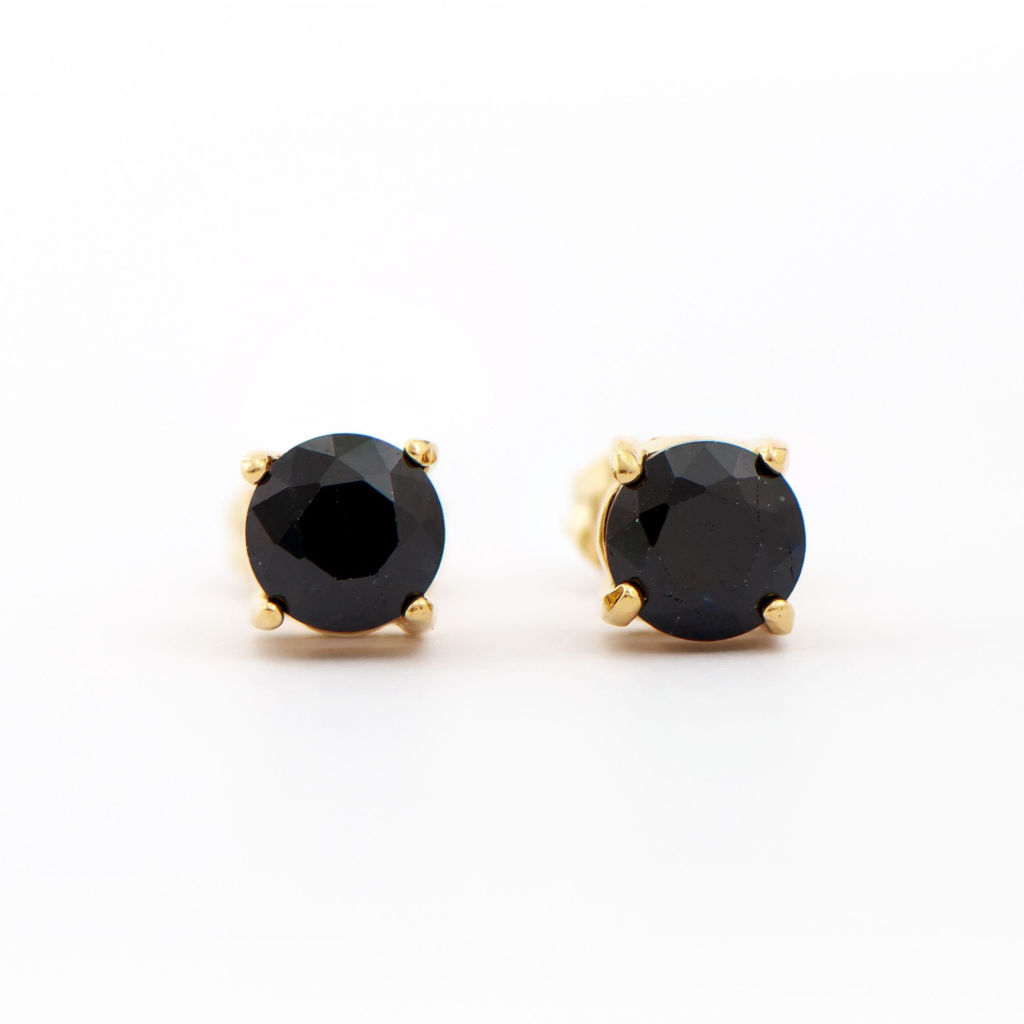 2.15 CTW Sapphire 18K Gold Plated Designer Earrings